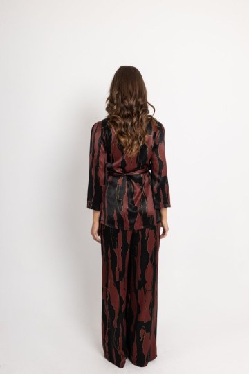 Σετ κρουαζέ με χρυσές λεπτομέρειες μπορντώ  - 