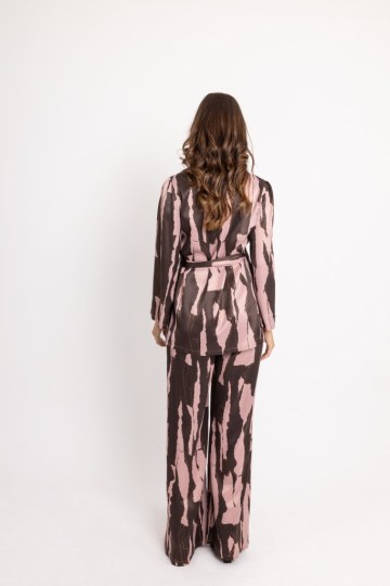 Σετ κρουαζέ με χρυσές λεπτομέρειες ροζ - 