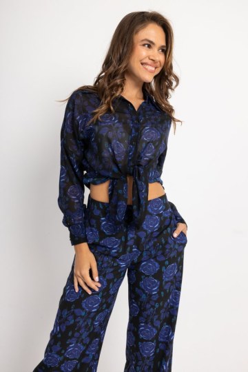 Σετ άνετο με τριαντάφυλλα μπλε - 