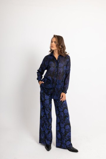 Σετ άνετο με τριαντάφυλλα μπλε - 