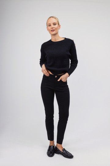 Παντελόνι υφασμάτινο μαύρο ελαστικό