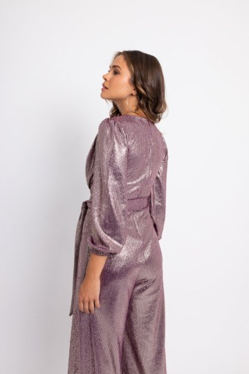 Ολόσωμη μεταλιζέ άνετη φόρμα μπορτνώ - 