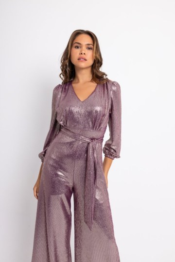 Ολόσωμη μεταλιζέ άνετη φόρμα μπορτνώ - 