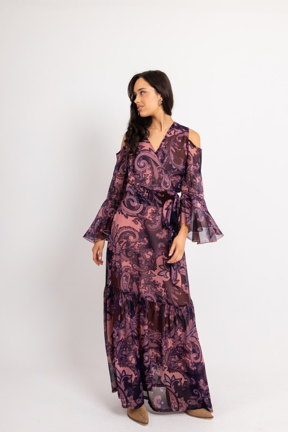 Σετ με σχέδια από λαχούρια και χρυσοκλωστή magenta