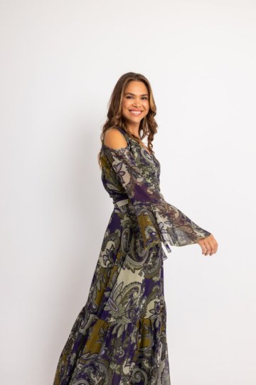 Σετ με σχέδια από λαχούρια και χρυσοκλωστή λαδί - 