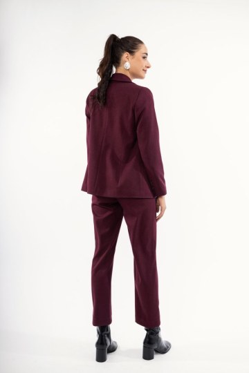 Σακάκι με δυο κουμπιά μπορντώ - 