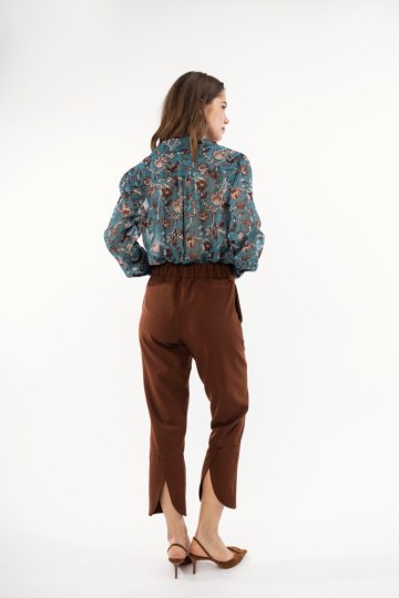 Πουκάμισο πετρόλ φλοράλ - 