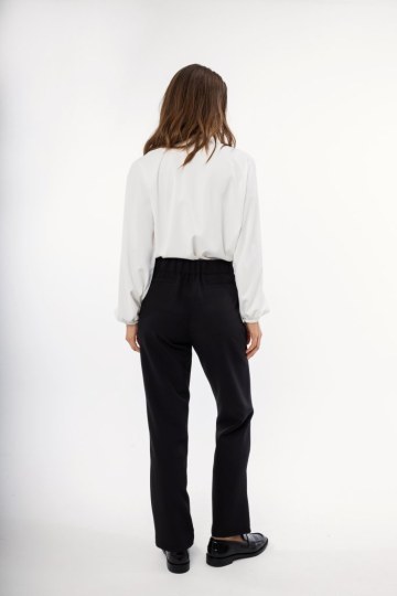 Παντελόνι υφασμάτινο με κουμπί μαύρο - 