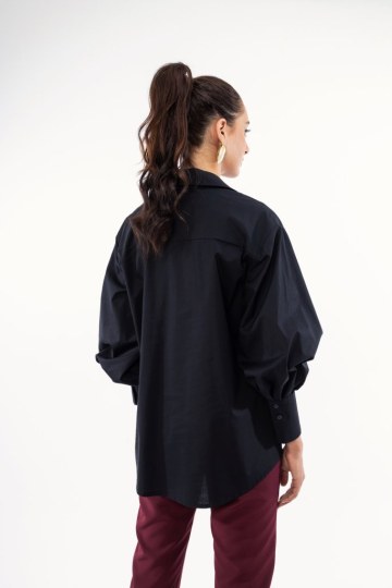 Παντελόνι ψηλόμεσο με κουμπί και κόψιμο στο κάτω μέρος μπορντώ - 