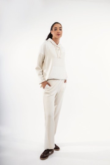 Φούτερ-Μπλούζα εκρού με strass - 