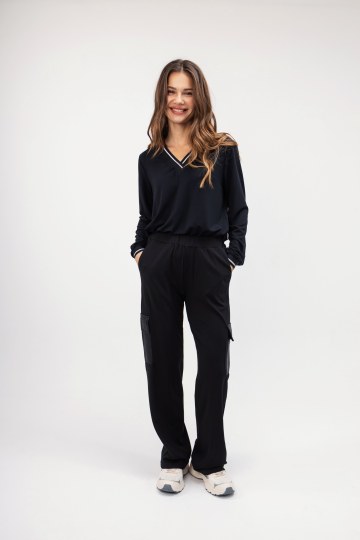 Παντελόνι- Φόρμα μαύρη με τσέπες