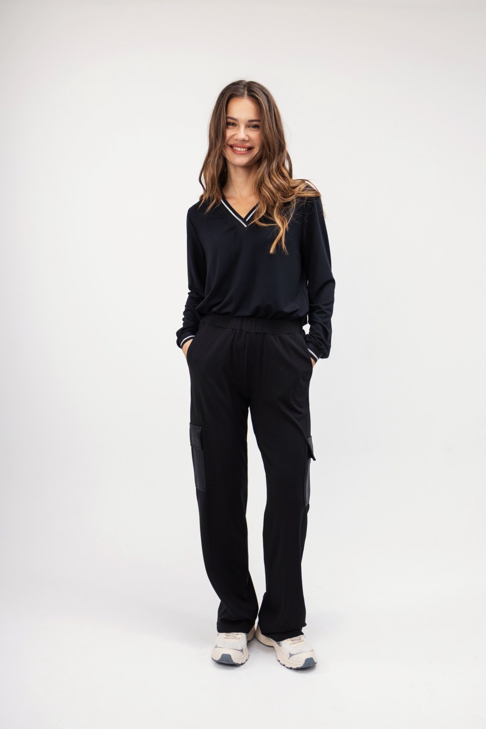 Παντελόνι- Φόρμα μαύρη με τσέπες