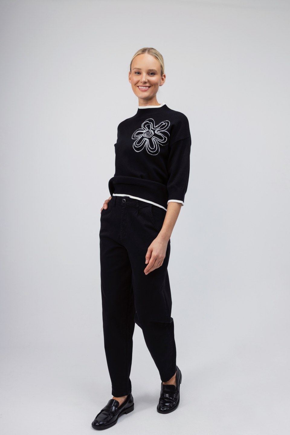 Παντελόνι μαύρο balloon