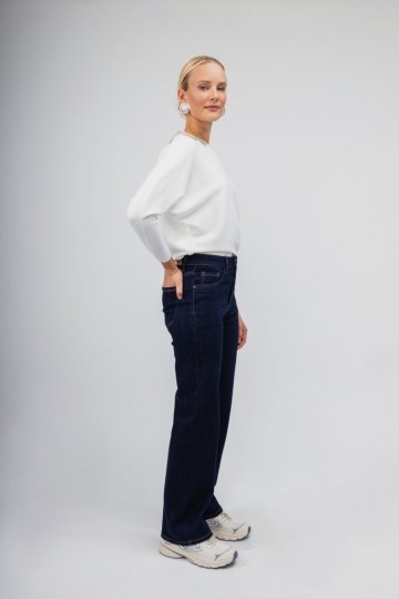 Τζιν Παντελόνι σκρού μπλε ίσια γραμμή - 