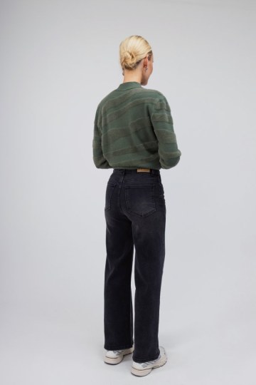 Τζιν Παντελόνι σκούρο γκρι wide leg - 