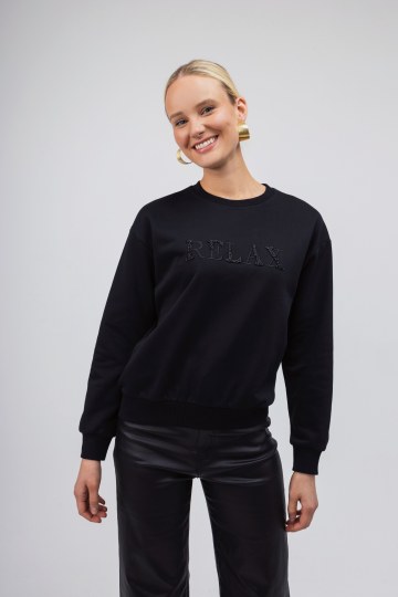 Πουλόβερ - Φούτερ μαύρο Relax