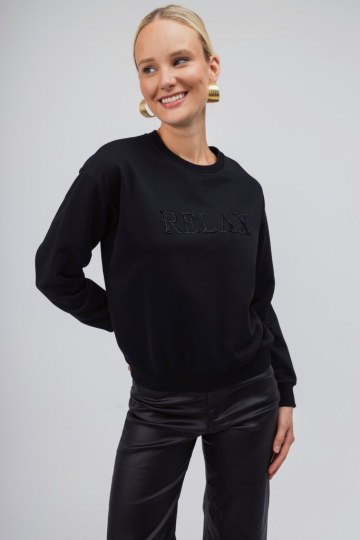 Πουλόβερ - Φούτερ μαύρο Relax - 