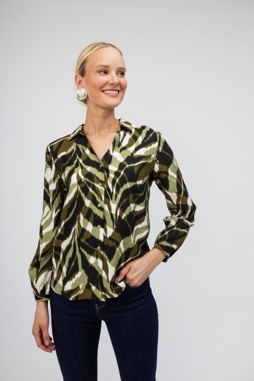 Πουκάμισο πράσινο εμπριμέ