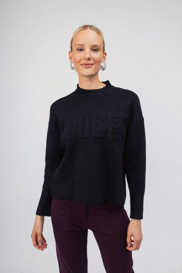 Πουλόβερ μαύρο Nice