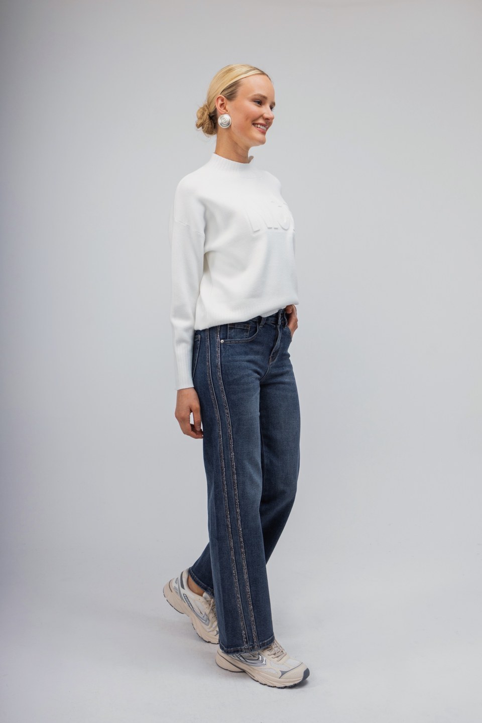 Τζιν παντελόνι με glitter στο πλάι