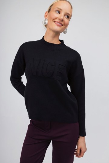 Πουλόβερ μαύρο Nice - 