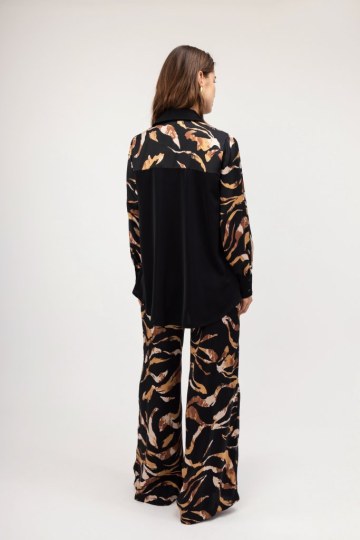 Σετ μαύρο με animal print σχέδιο - 