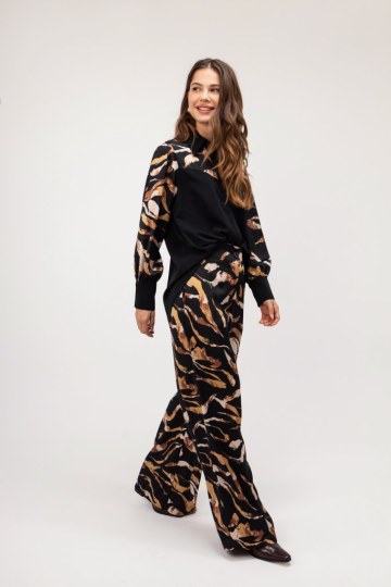 Σετ μαύρο με animal print σχέδιο - 