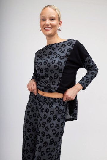 Σετ γκρι με animal print σχέδιο - 