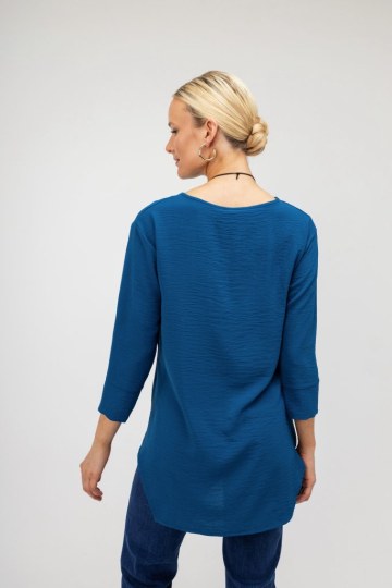 Μπλούζα μπλε μονόχρωμη - 