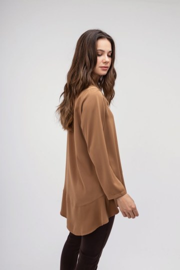 Μπλούζα oversized εκάι μονόχρωμη  - 