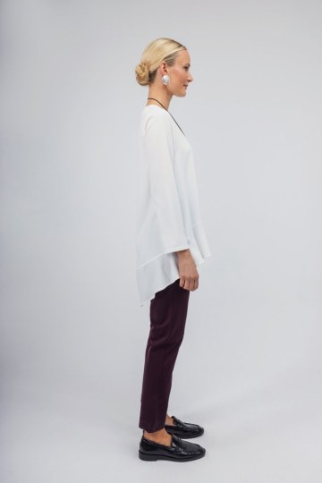Μπλούζα oversized λευκή μονόχρωμη  - 