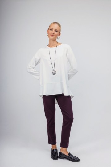 Μπλούζα oversized λευκή μονόχρωμη  - 