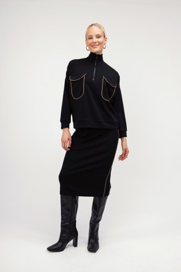 Φούστα μαύρη εφαρμοστή 