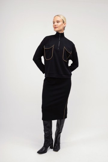 Φούστα μαύρη εφαρμοστή  - 