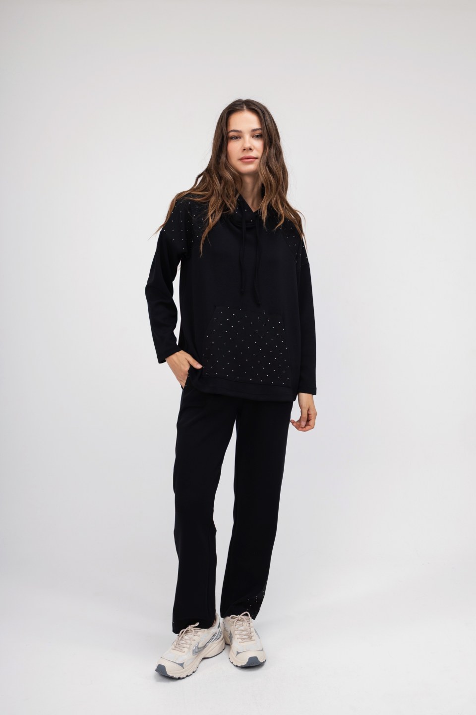 Παντελόνι μαύρο με strass