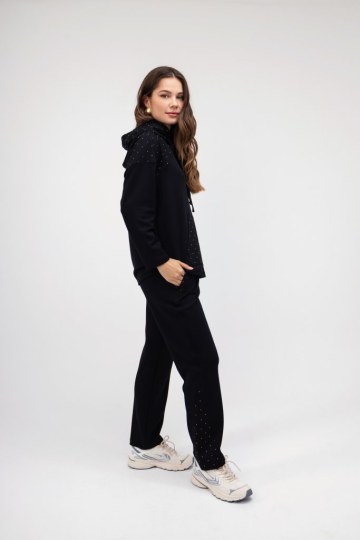 Παντελόνι μαύρο με strass - 