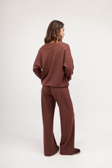 Φούτερ-Μπλούζα κανελί με τρουκς - 