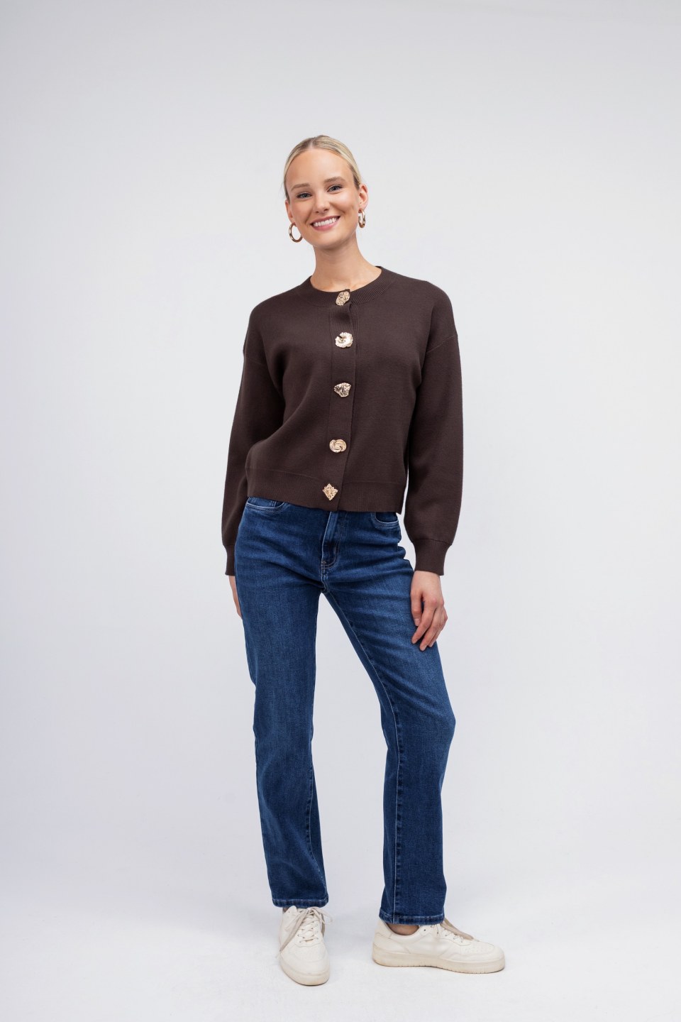 Τζιν Παντελόνι μπλε με κουμπί και φερμουάρ