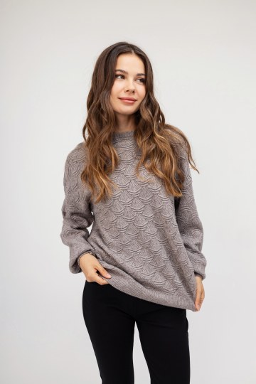 Πουλόβερ πούρο με ανάγλυφο σχέδιο