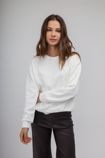 Πουλόβερ - Φούτερ λευκό Relax