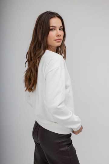 Πουλόβερ - Φούτερ λευκό Relax - 