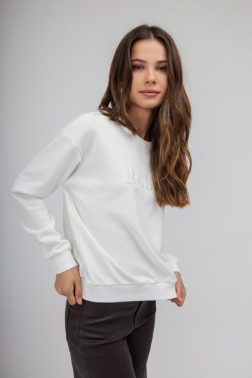 Πουλόβερ - Φούτερ λευκό Relax - 