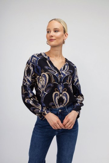 Πουκάμισο μπλε με λαχούρια σχέδια - 