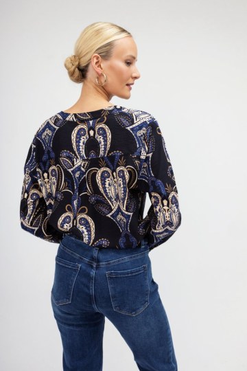 Πουκάμισο μπλε με λαχούρια σχέδια - 