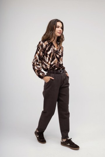 Παντελόνι καφέ balloon - 