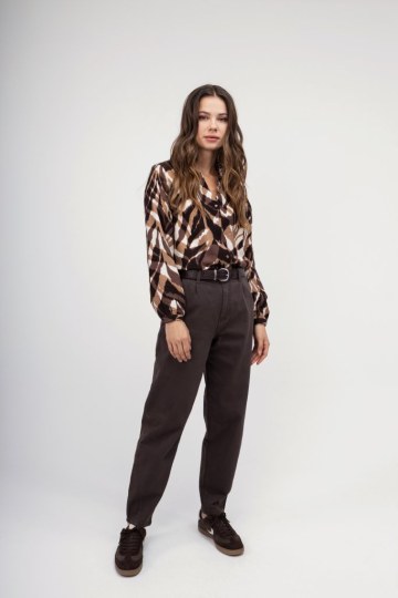 Παντελόνι καφέ balloon - 