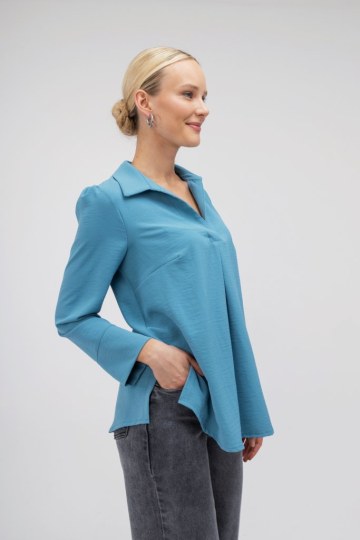 Πουκάμισο μονόχρωμο γαλάζιο - 