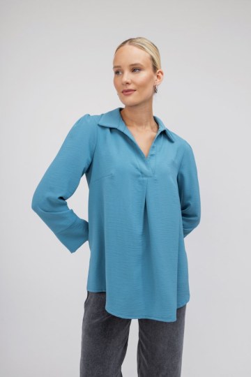 Πουκάμισο μονόχρωμο γαλάζιο - 