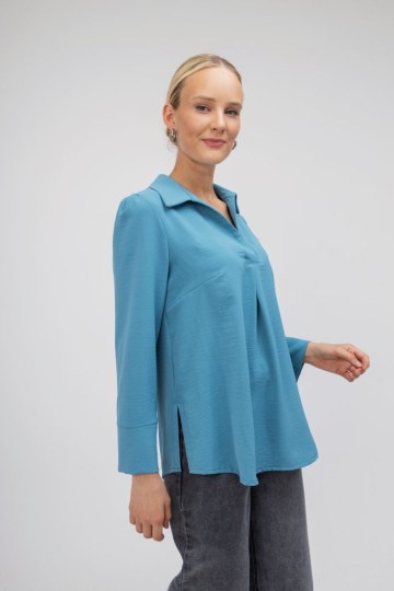 Πουκάμισο μονόχρωμο γαλάζιο - 