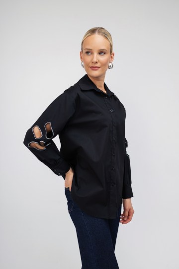 Πουκάμισο μαύρομε ανοίγματα